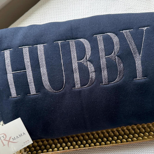 Embroidered Hubby, Wifey Sweatshirt