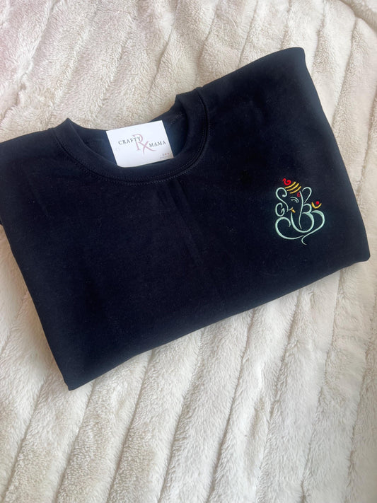 Embroidered Ganesh Sweatshirt
