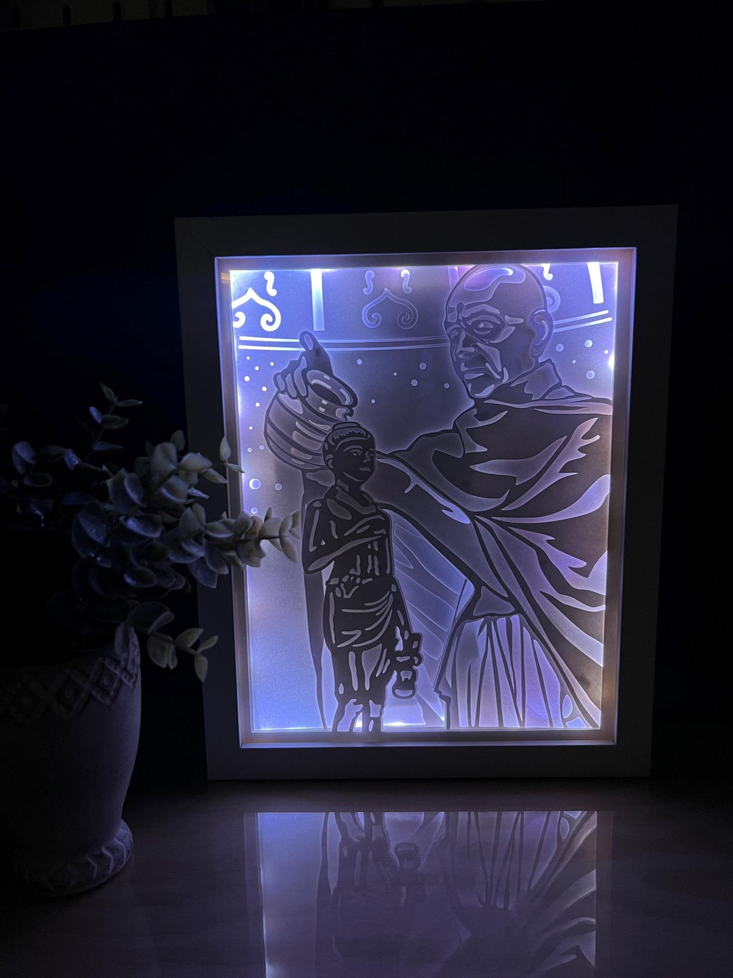 Mahant Swami Maharaj Color Changing Lightbox