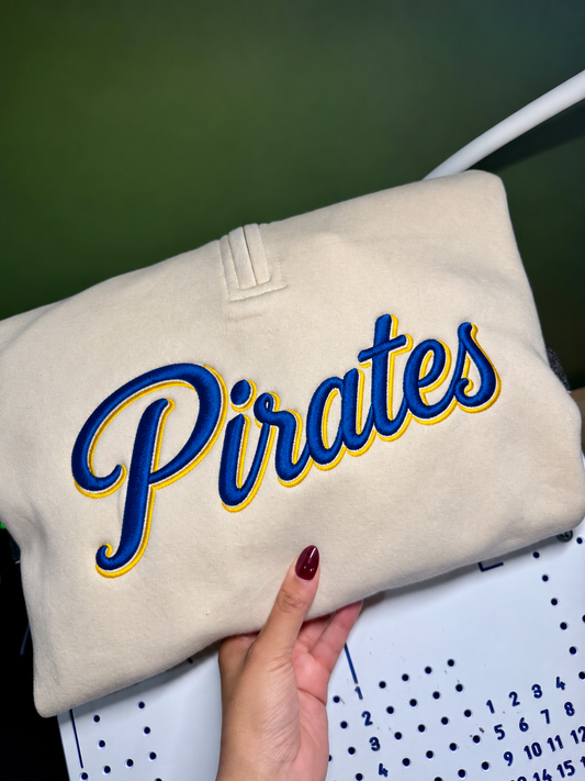 Embroidered 3D Pirates Sweatshirt