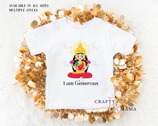 I am Generous Lakshmi Bodysuit or Tee