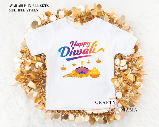 Diwali Bodysuit / Shirt, Toddler, Diya, Lakshmi Bollywood, baby shower, gifts, Indian, Punjabi, Gujarati, Hindu
