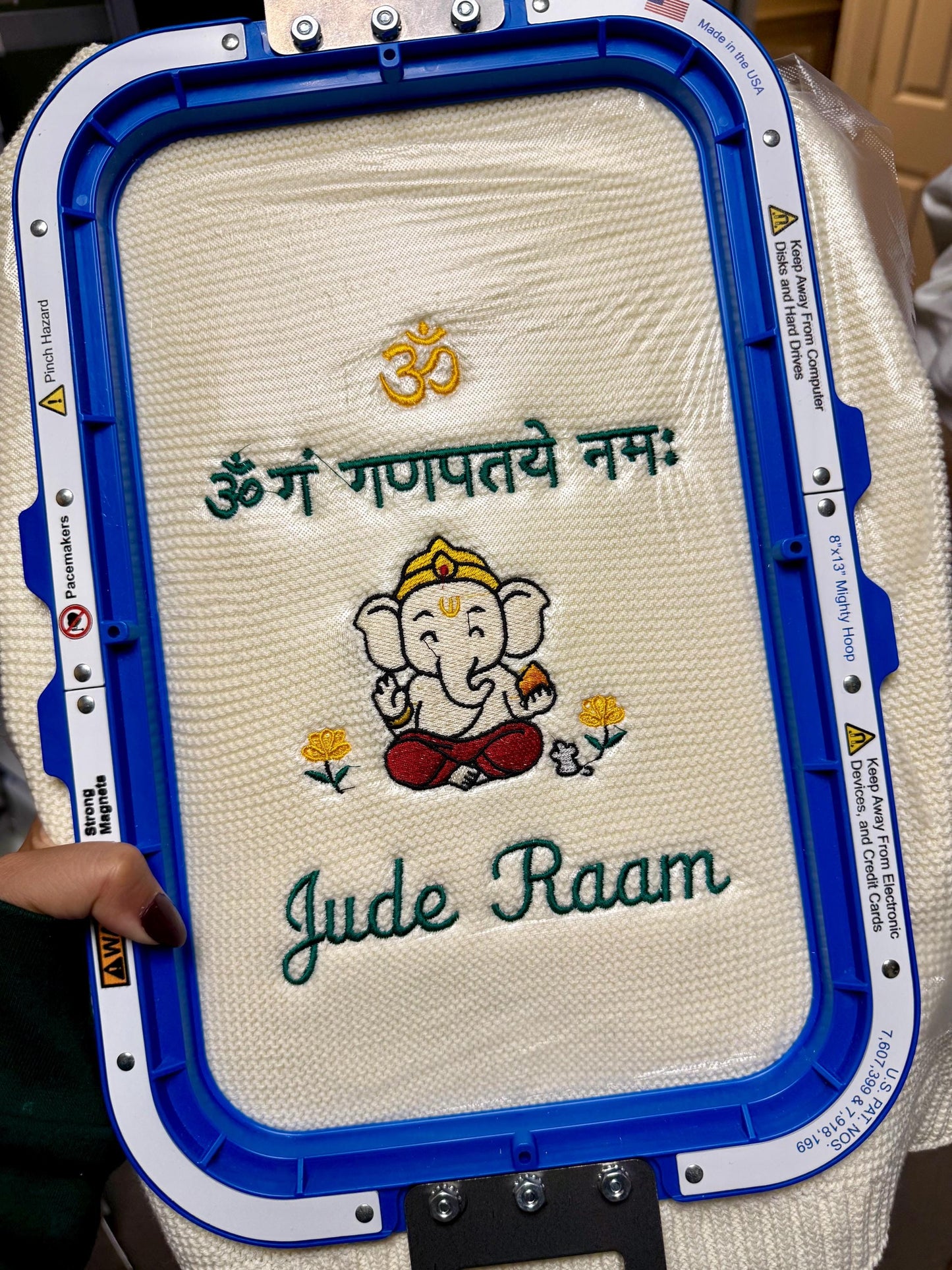 Personalized My First Hindu Mantra Baby Blanket