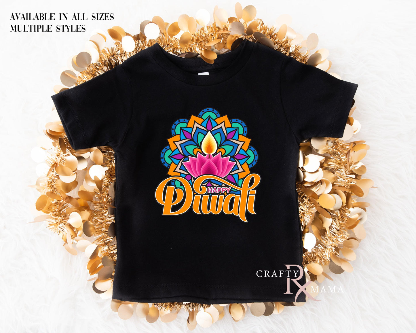 Vibrant Rangoli Diwali Bodysuit or Tee