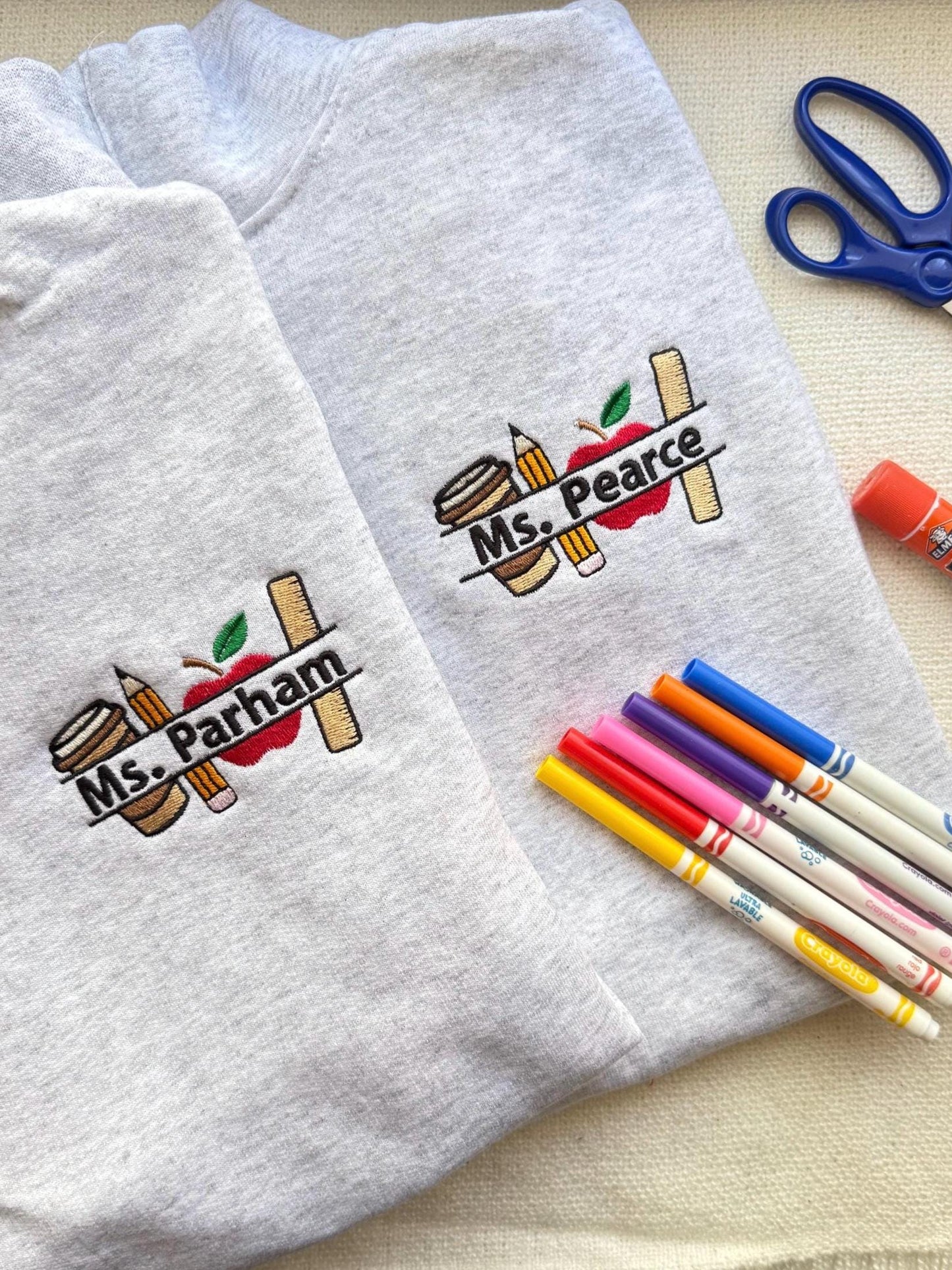 Personalized Teacher Embroidered Sweatshirt