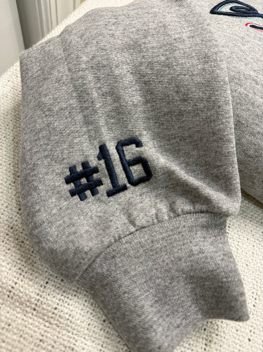 Embroidered 1/4 Zip Admiral Hockey Moms Sweatshirt