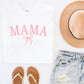 Personalized Mama with coquette bow Tee