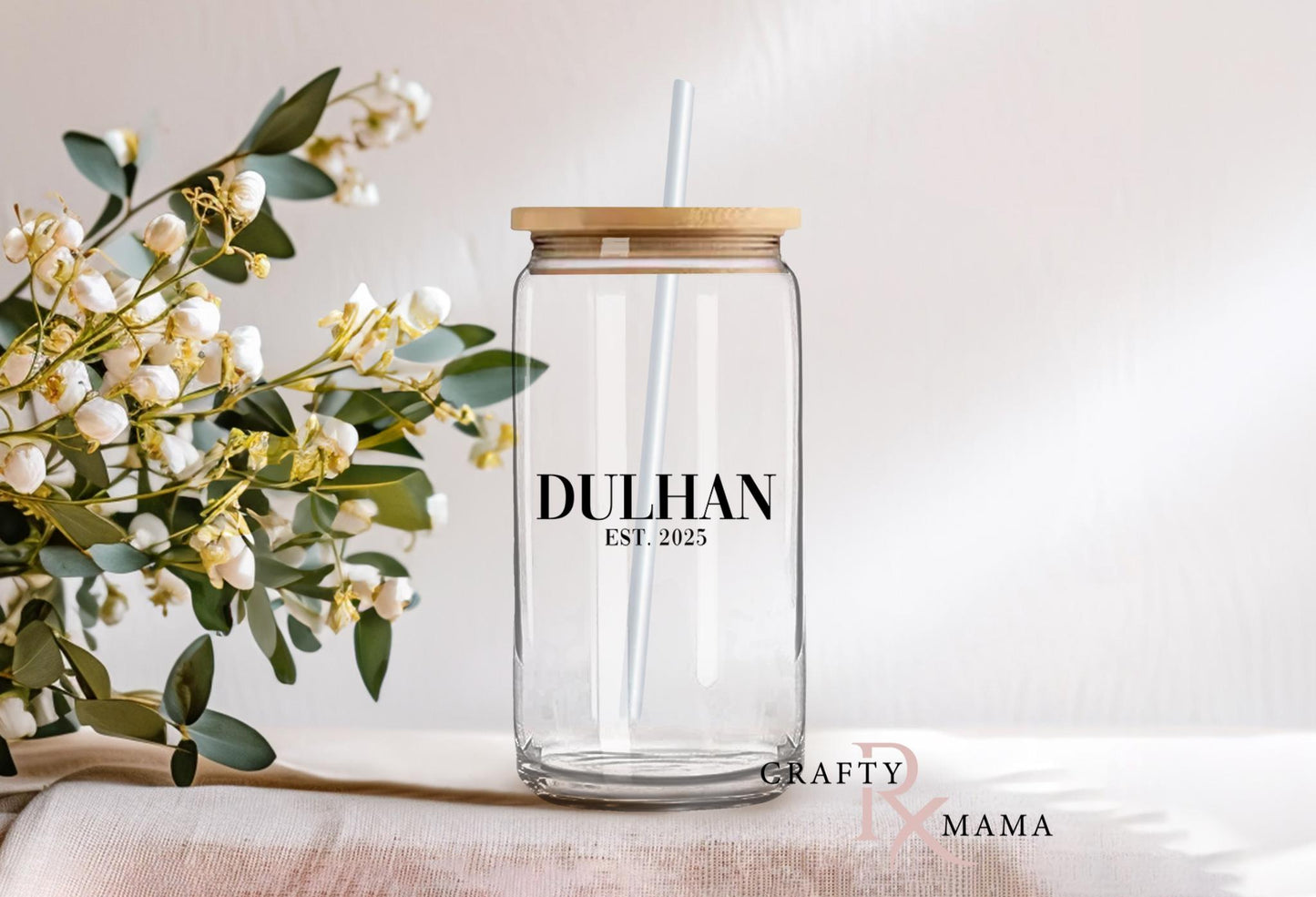 Dulha est year glass can