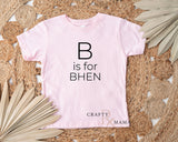 Personalized B is for Bhen bodysuit or tee