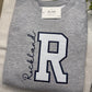 Embroidered Rockland Glitter Varsity Letter Sweatshirt