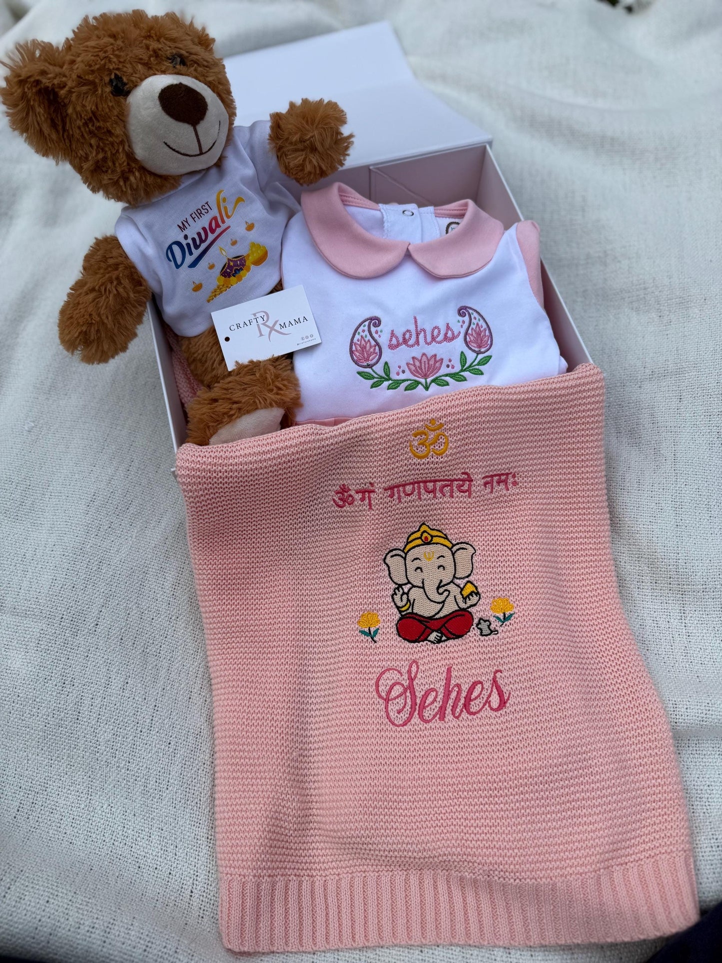 Personalized My First Hindu Mantra Baby Blanket