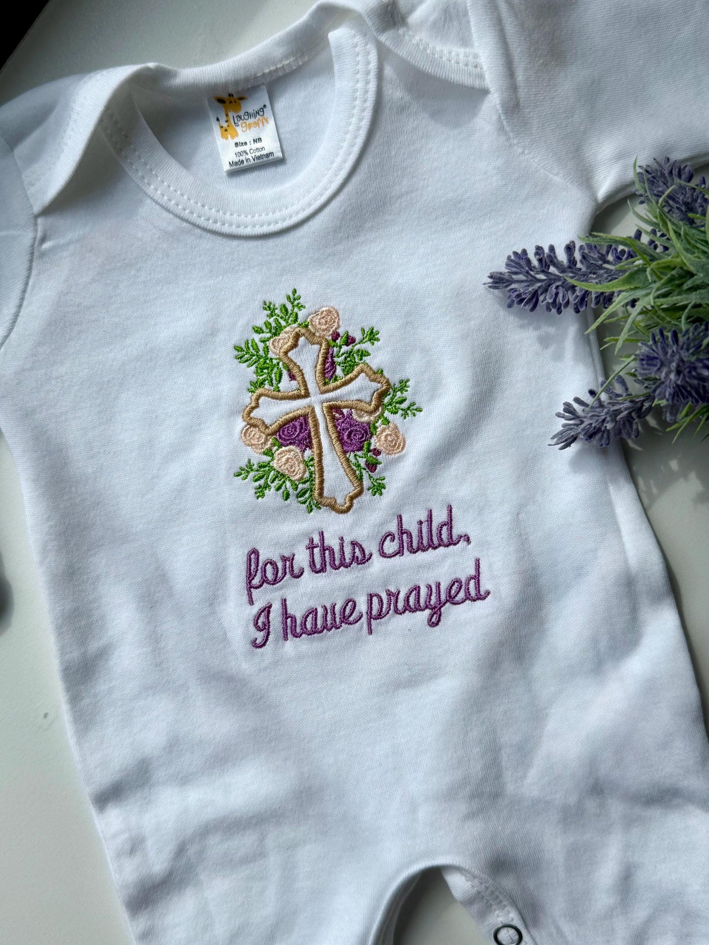 Embroidered Baby Gown: Christian Baptism Outfit