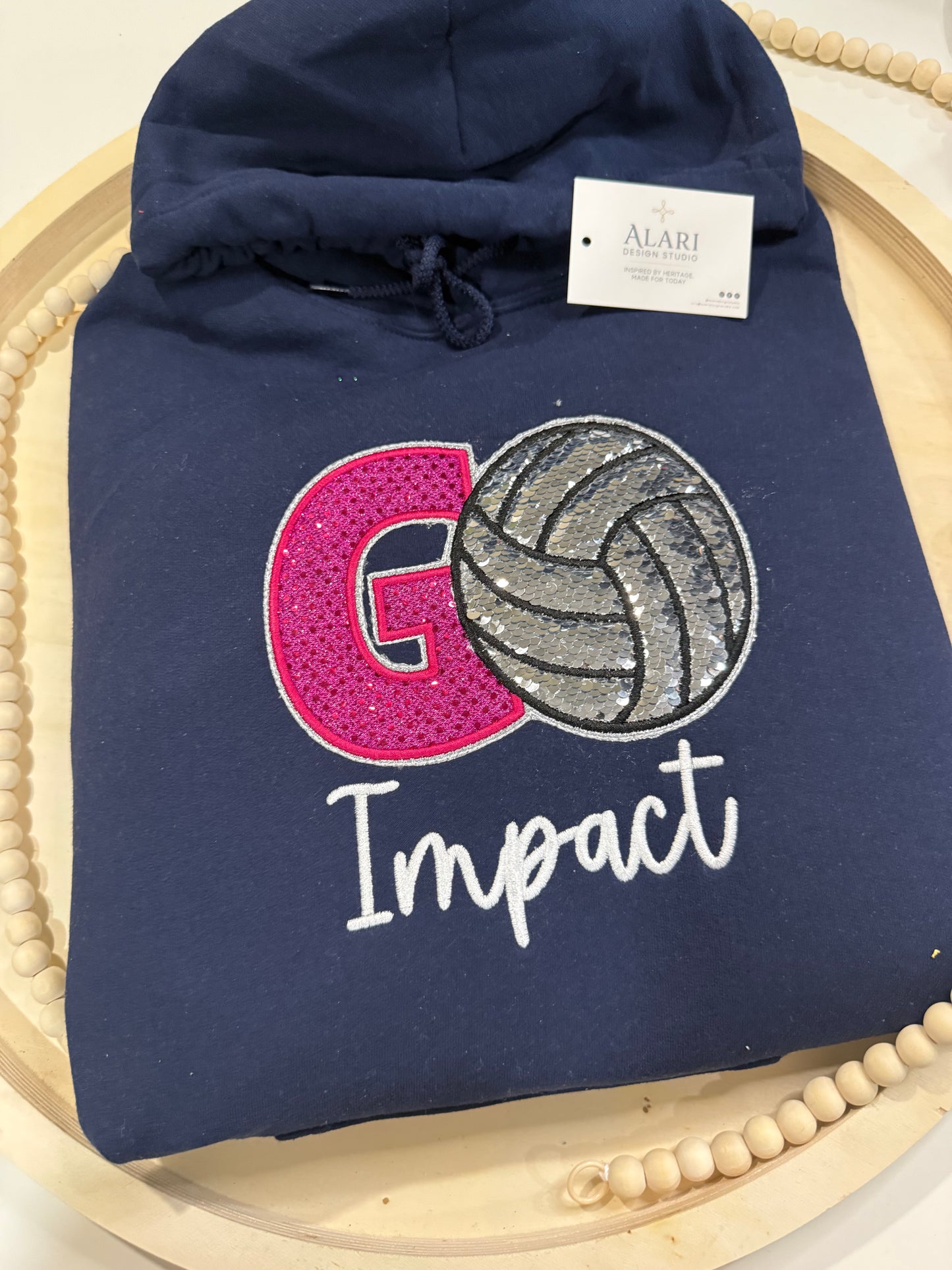 GO Football Double Sequin Hooded Sweatshirt (Youth and Adult)