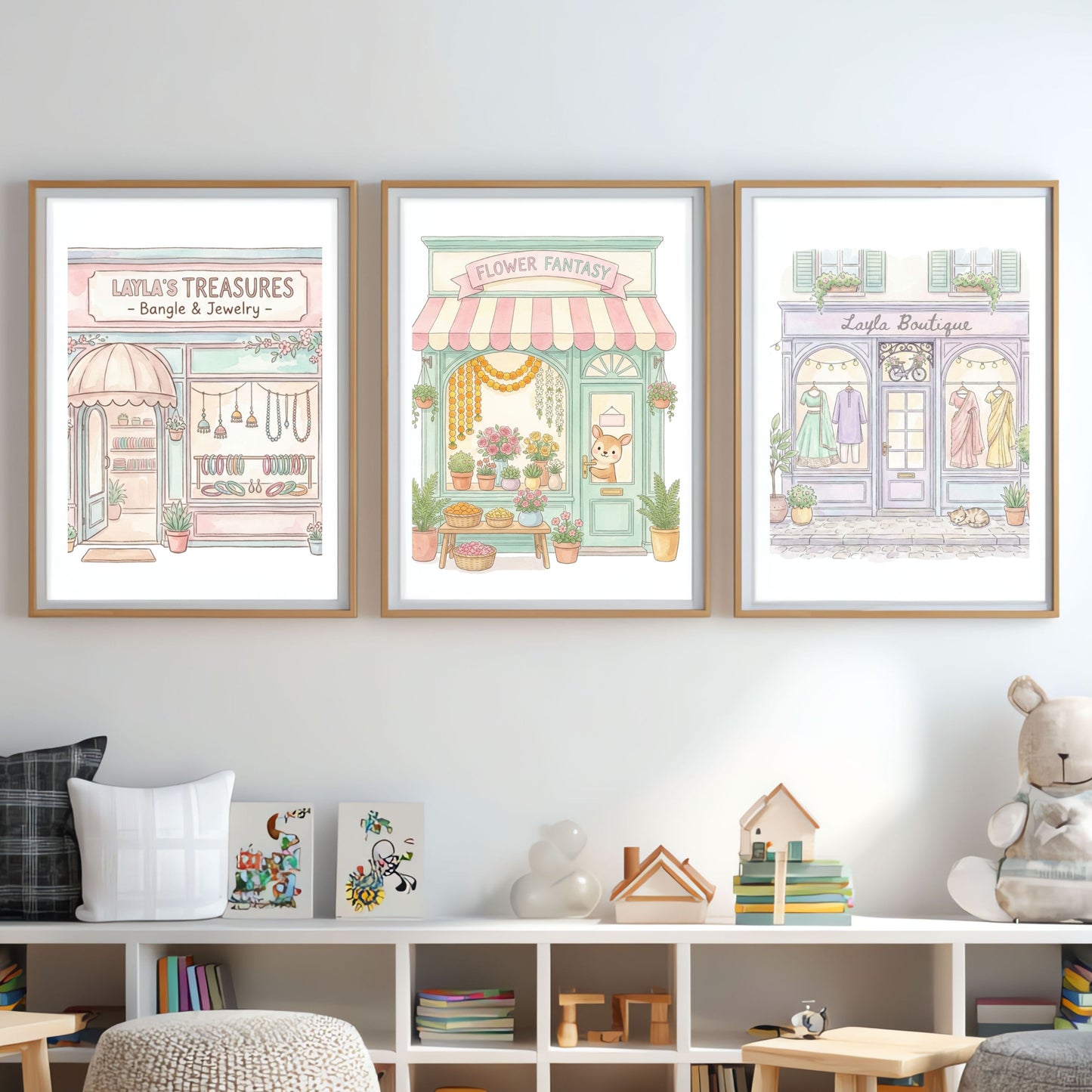 Indian Nursery Wall Art Baby Girl Room Decor | Digital Download