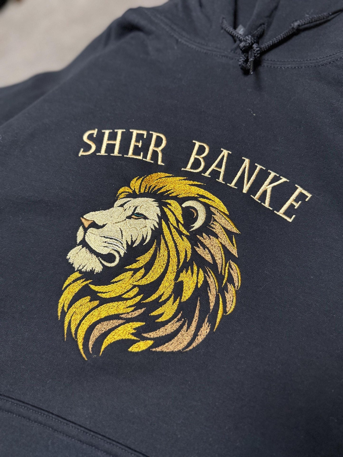 Sher Banke Embroidered Sweatshirt, Punjabi Lion sweatshirt