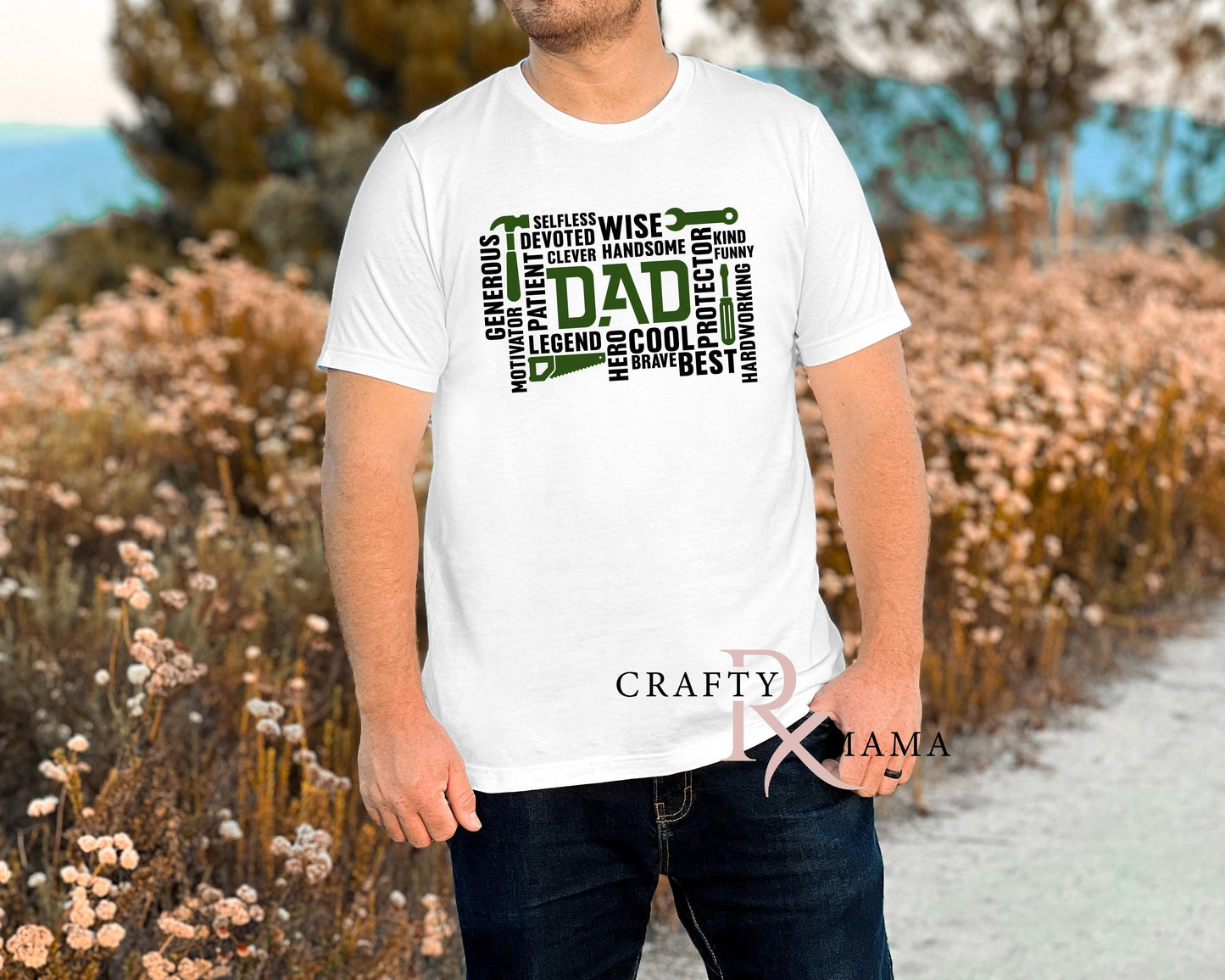 Custom Best Dad Word Cloud Tee