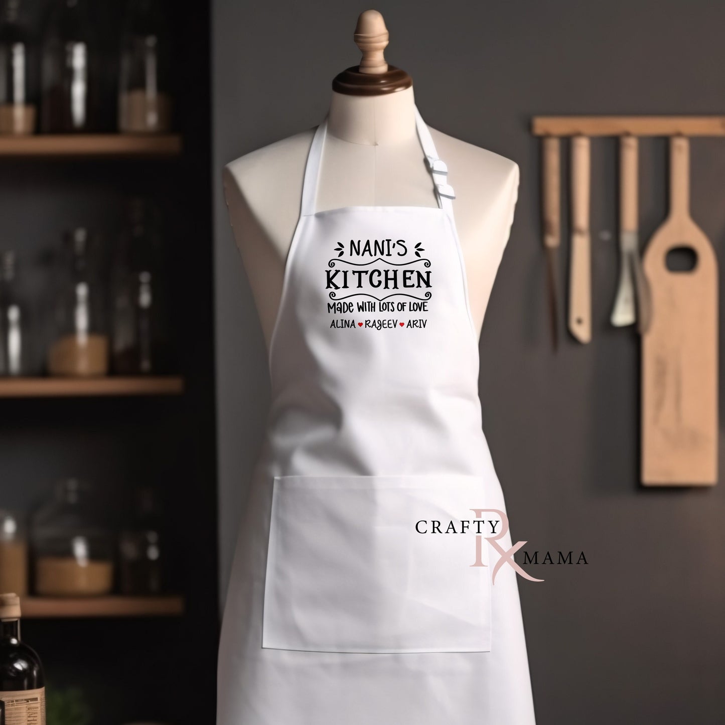 Personalized Kitchen Apron with Children Names