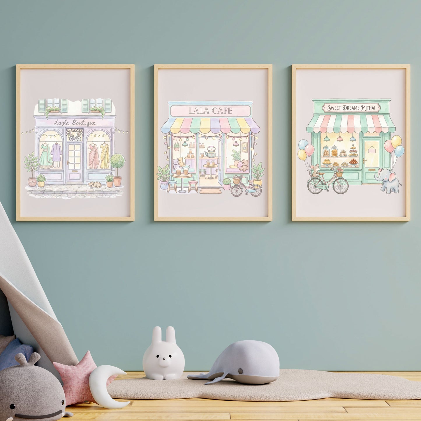 Indian Nursery Wall Art Baby Girl Room Decor | Digital Download
