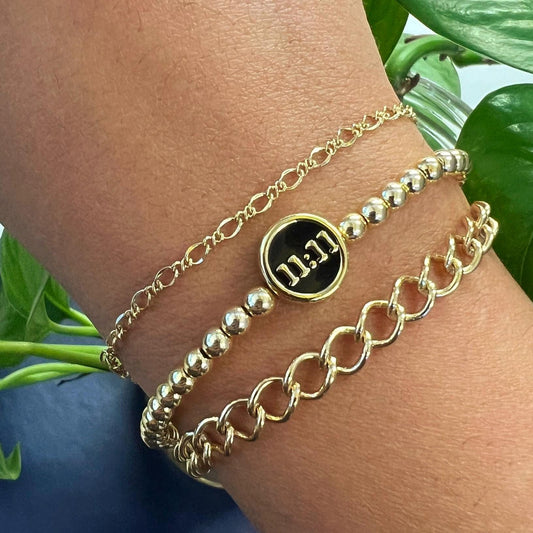 11:11 Angel Number Layered bracelet set