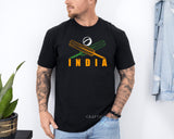 Team India Crossed Cricket Bat Tee