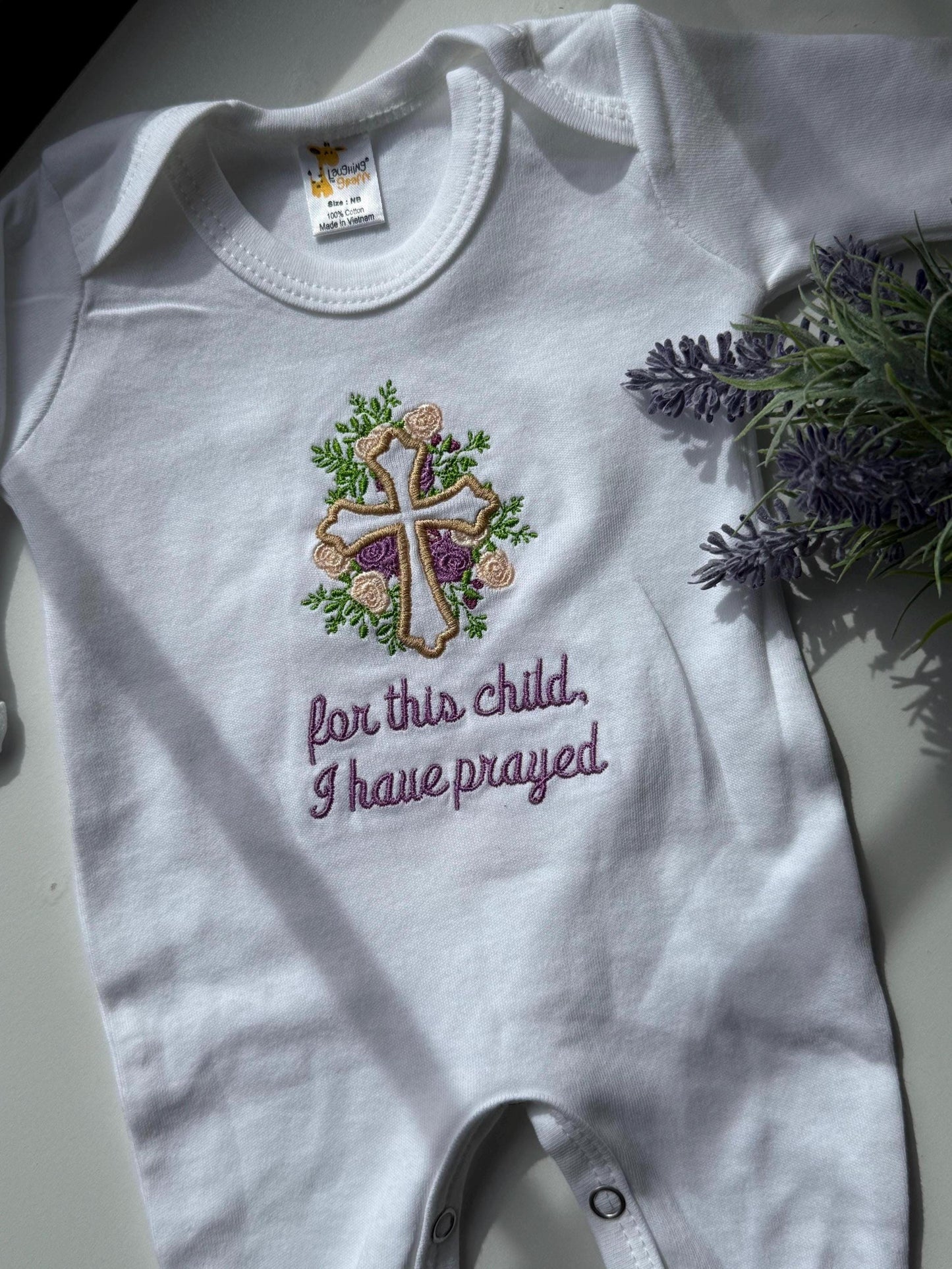 Embroidered Baby Gown: Christian Baptism Outfit