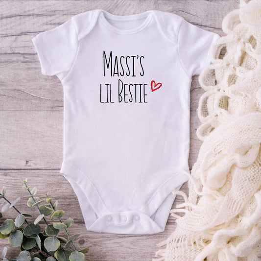 Personalized Auntie, Massi little bestie bodysuit or tee