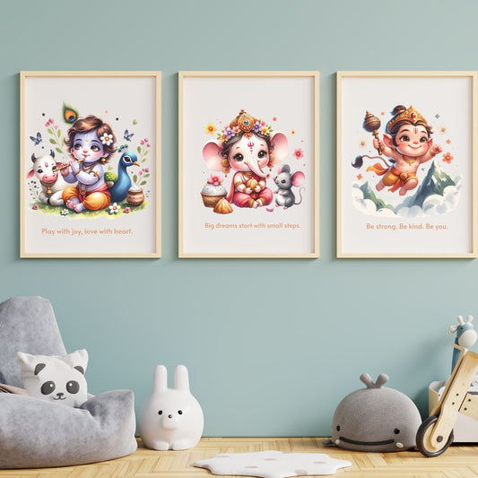 Hindu God Nursery Wall Art digital art