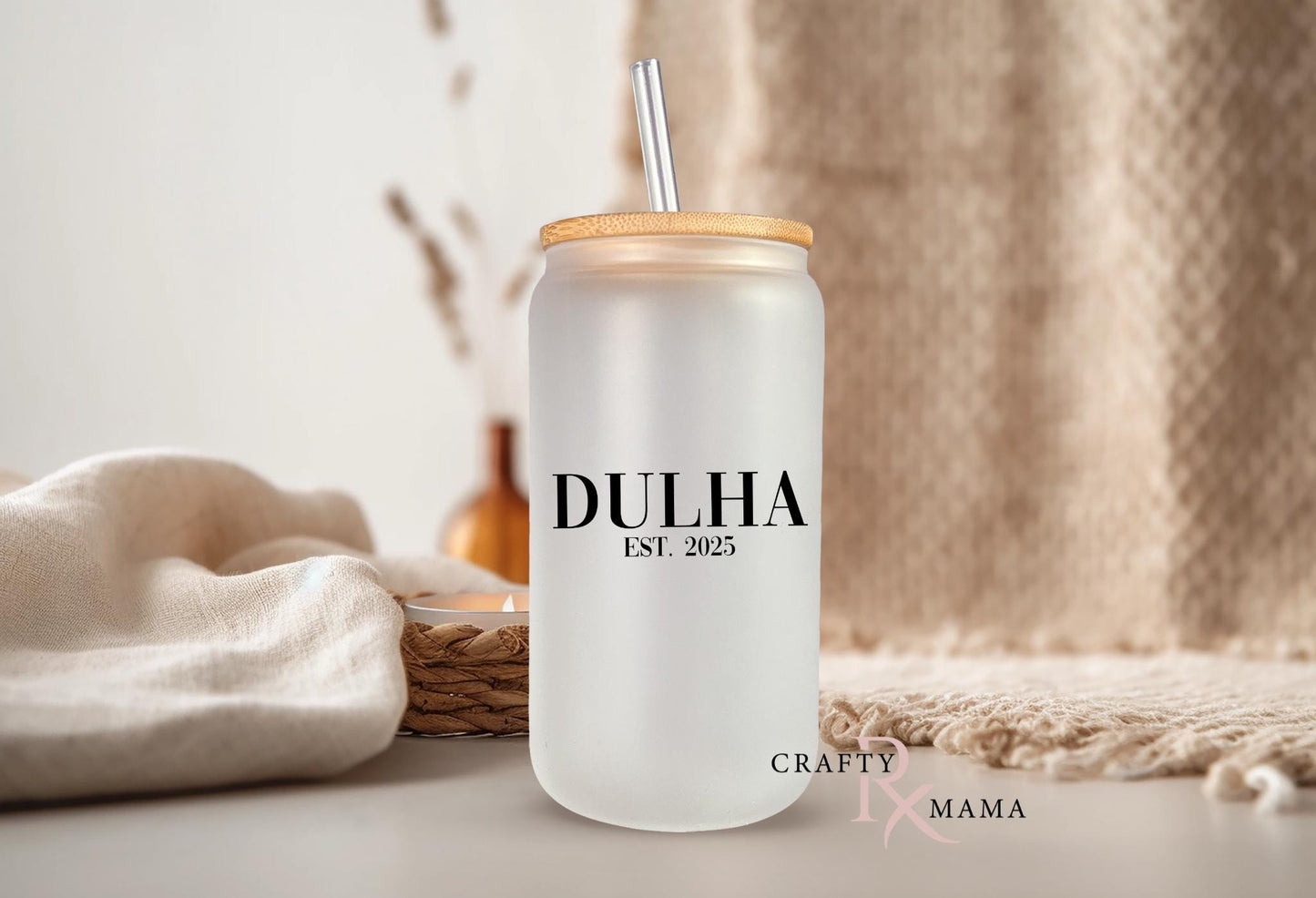 Dulha est year glass can
