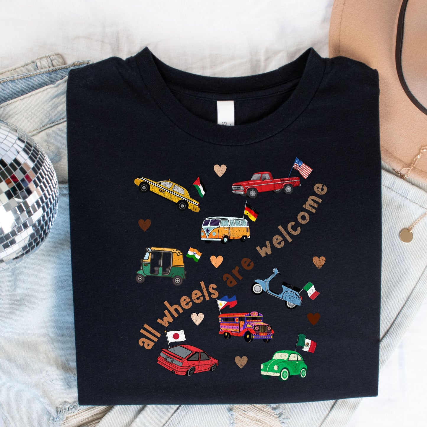 Unity; All wheels are welcome Tee or Bodysuit