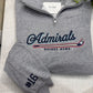 Embroidered 1/4 Zip Admiral Hockey Moms Sweatshirt