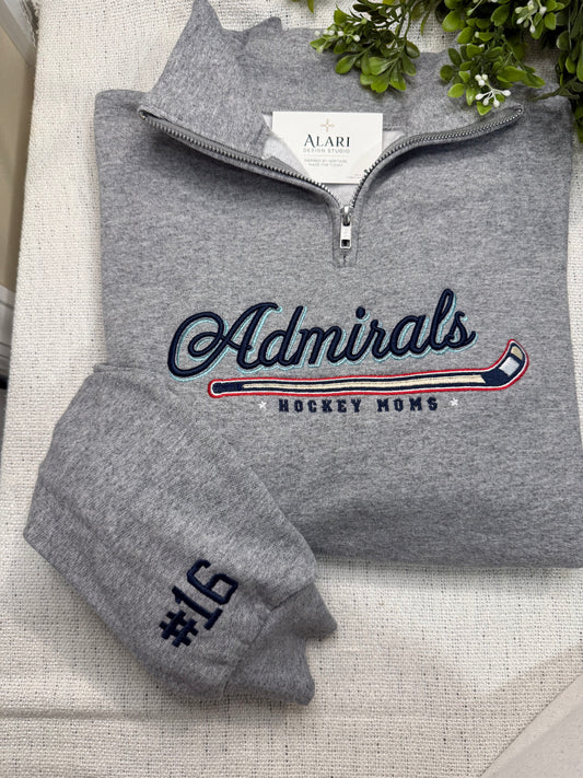 Embroidered Admiral Hockey Moms Sweatshirt