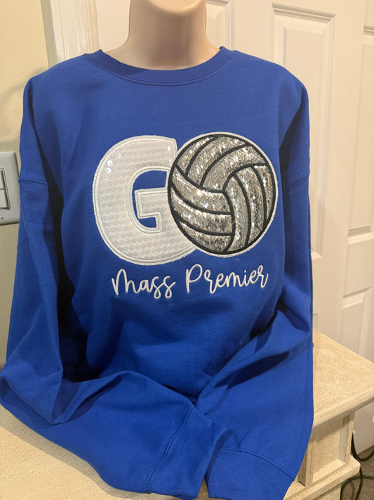 GO Football Double Sequin Crewneck Sweatshirt (Youth and Adult)