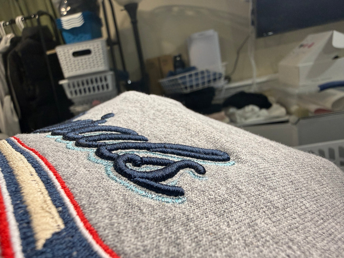 Embroidered 1/4 Zip Admiral Hockey Moms Sweatshirt