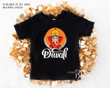 Orange and Red Ganesh Diwali bodysuit or tee