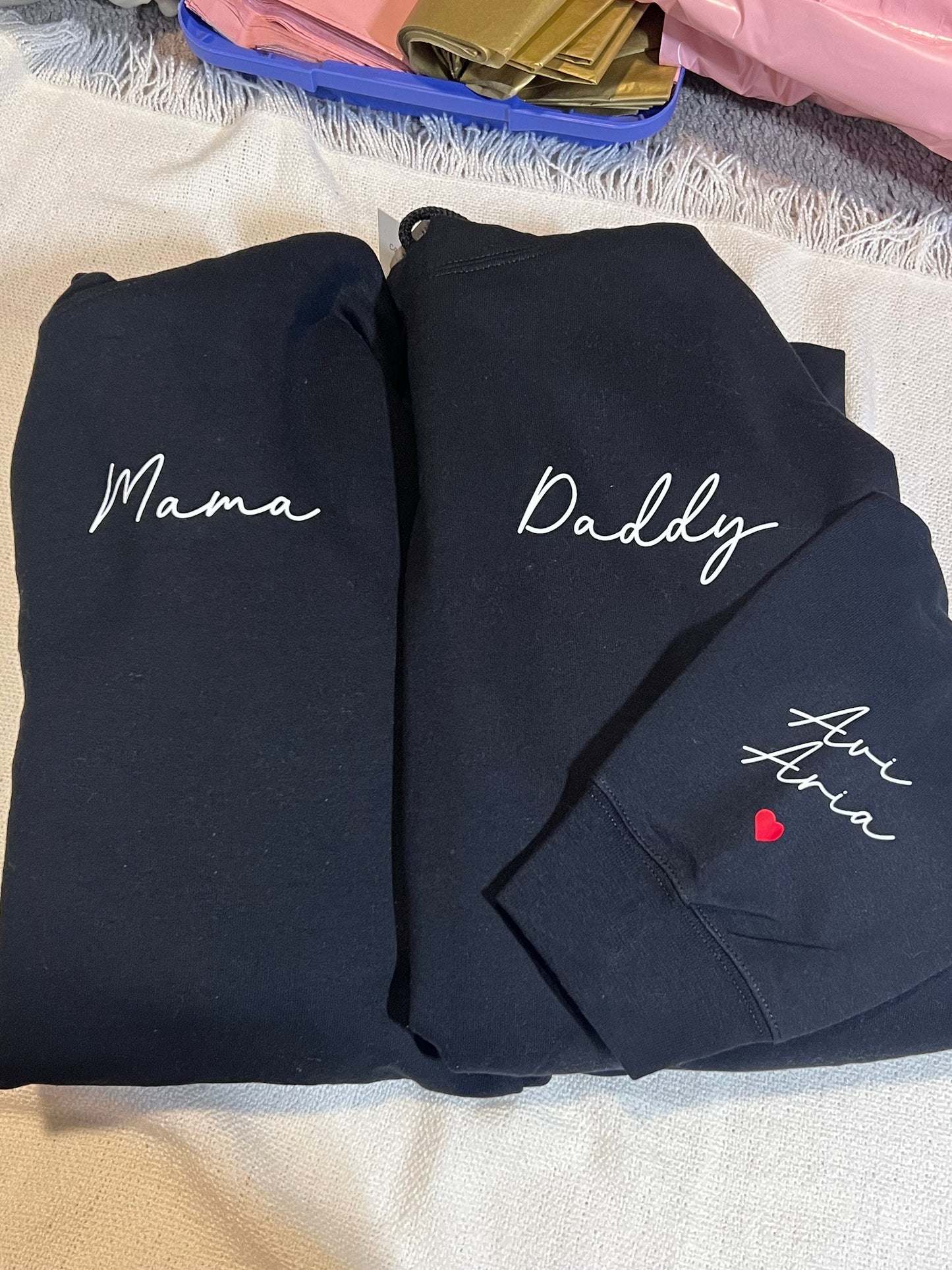 Personalized Mama Shirt with names on sleeve