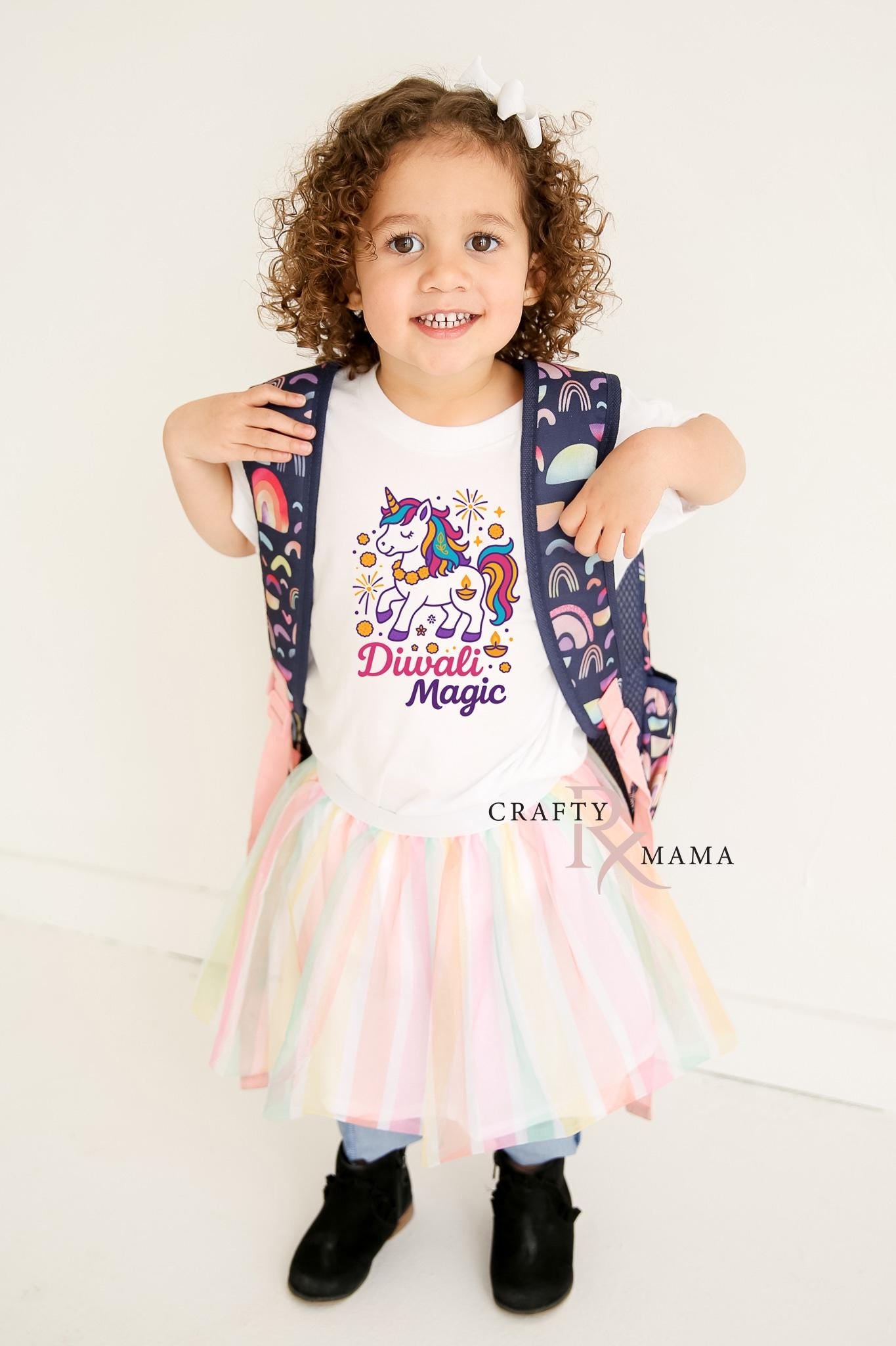 Kids Unicorn Diwali Tee
