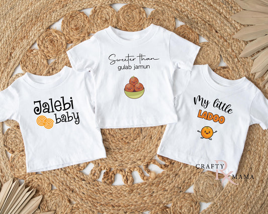 Mithai Toddler bundle set | Jalebi Baby, Little Ladoo and Sweeter than Gulab Jamun
