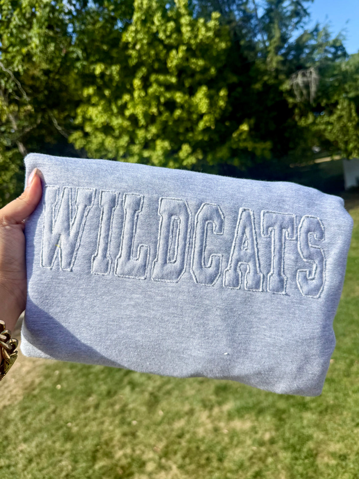 Monotone Custom Word Embroidered Sweatshirt