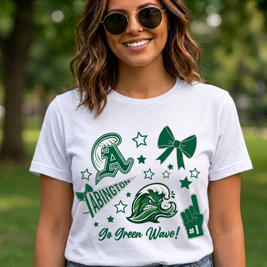 Abington Green Wave Doodle Shirt