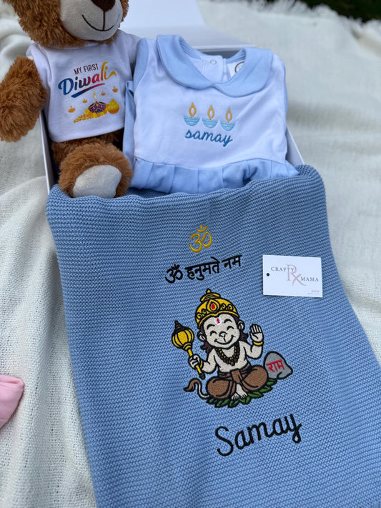 Personalized My First Hindu Mantra Baby Blanket