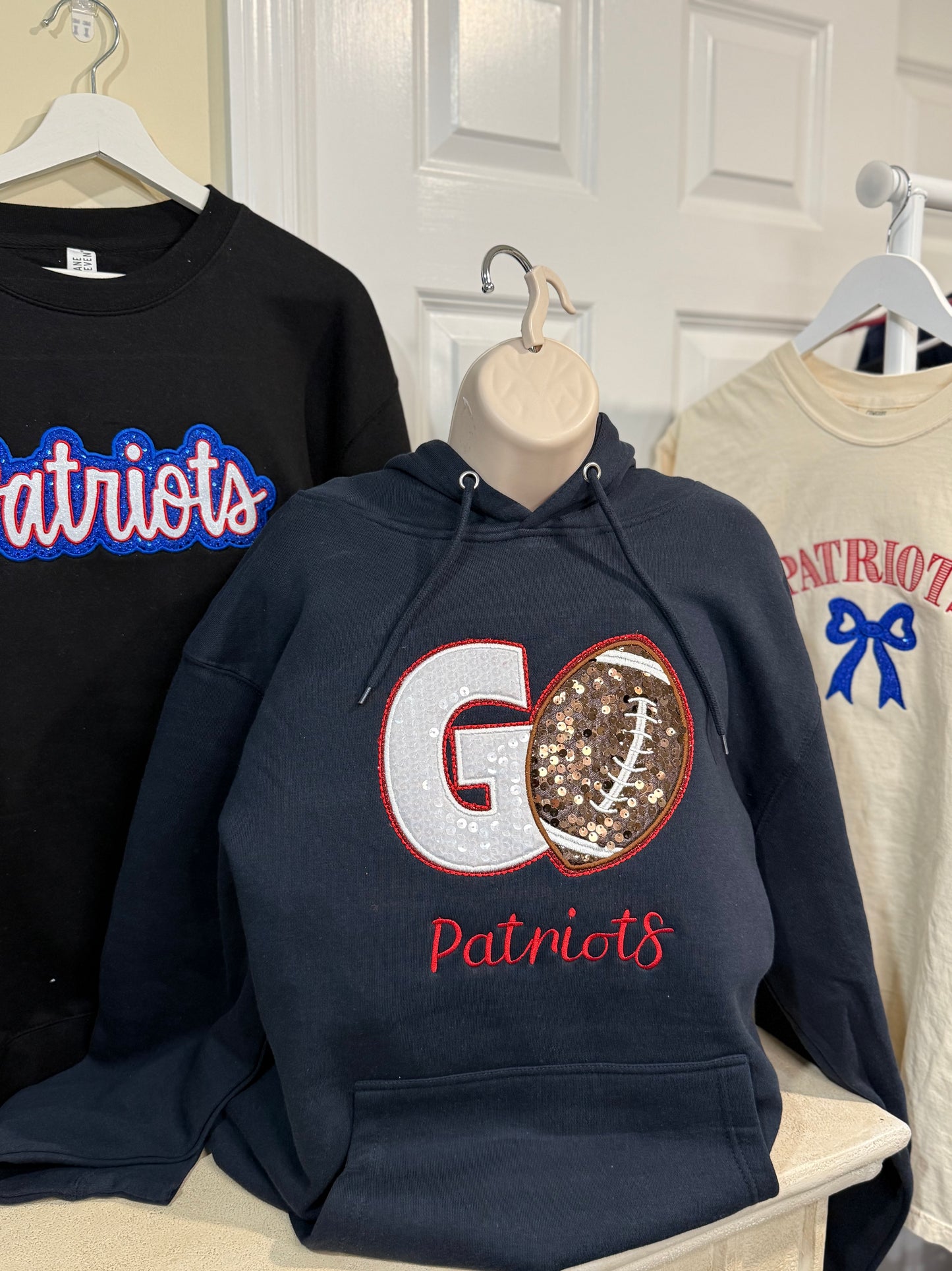GO Football Double Sequin Hooded Sweatshirt (Youth and Adult)