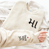 Personalized Gujarati Name Sweatshirt w/names on sleeves