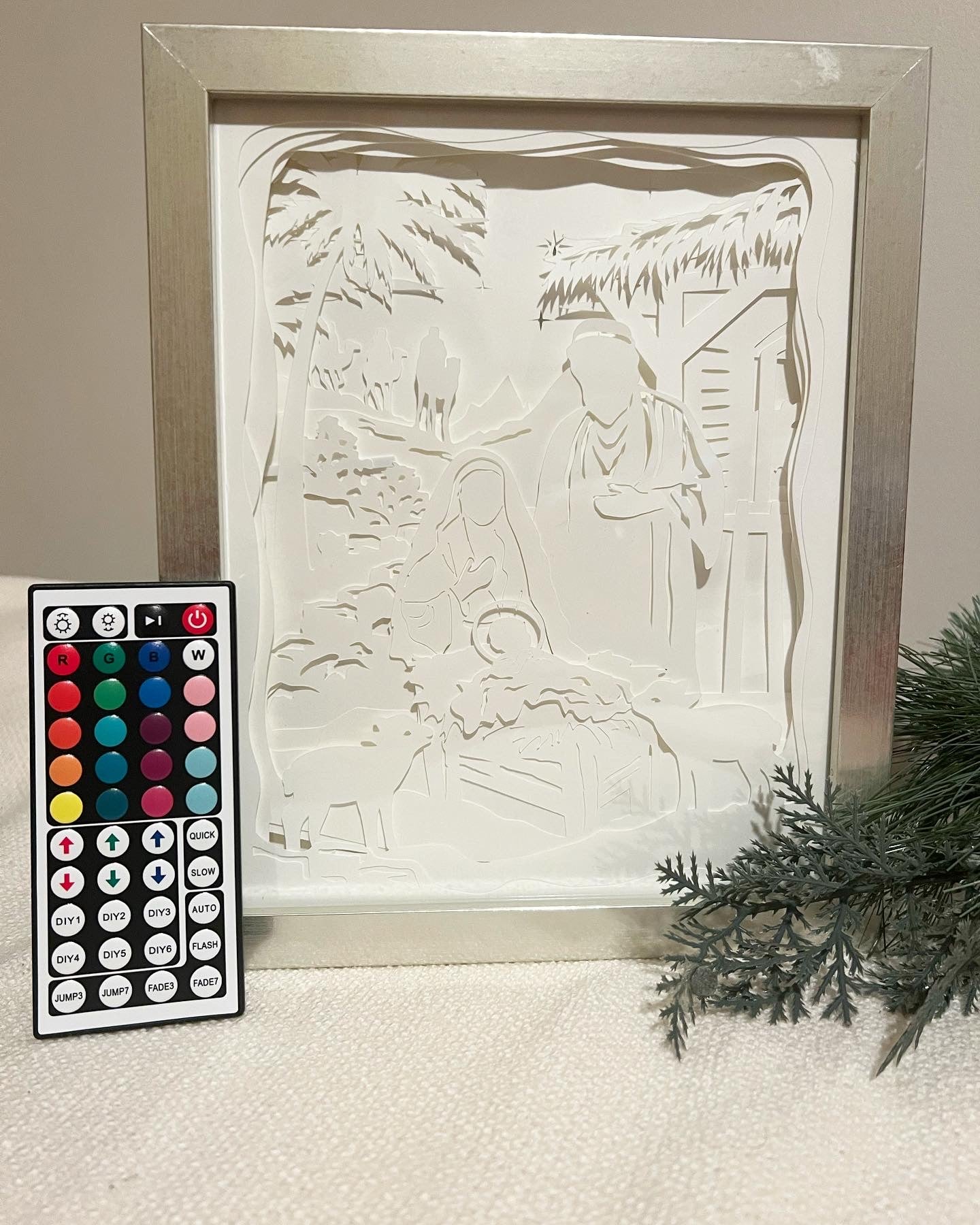 Nativity Scene  Color Changing Lightbox