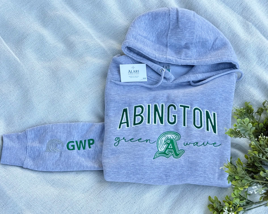 Embroidered Abington Green Waves Sweatshirt