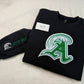 Embroidered Glitter Abington Green Waves Sweatshirt