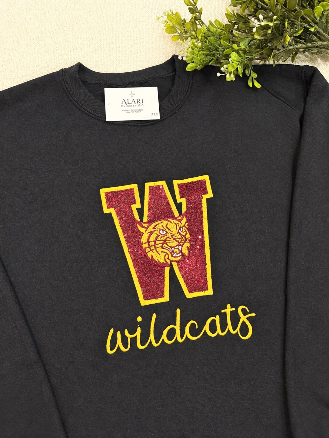 Youth Embroidered Wildcat Sweatshirt - Both options
