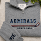 Embroidered 1/4 Zip Admiral Hockey Dads Sweatshirt