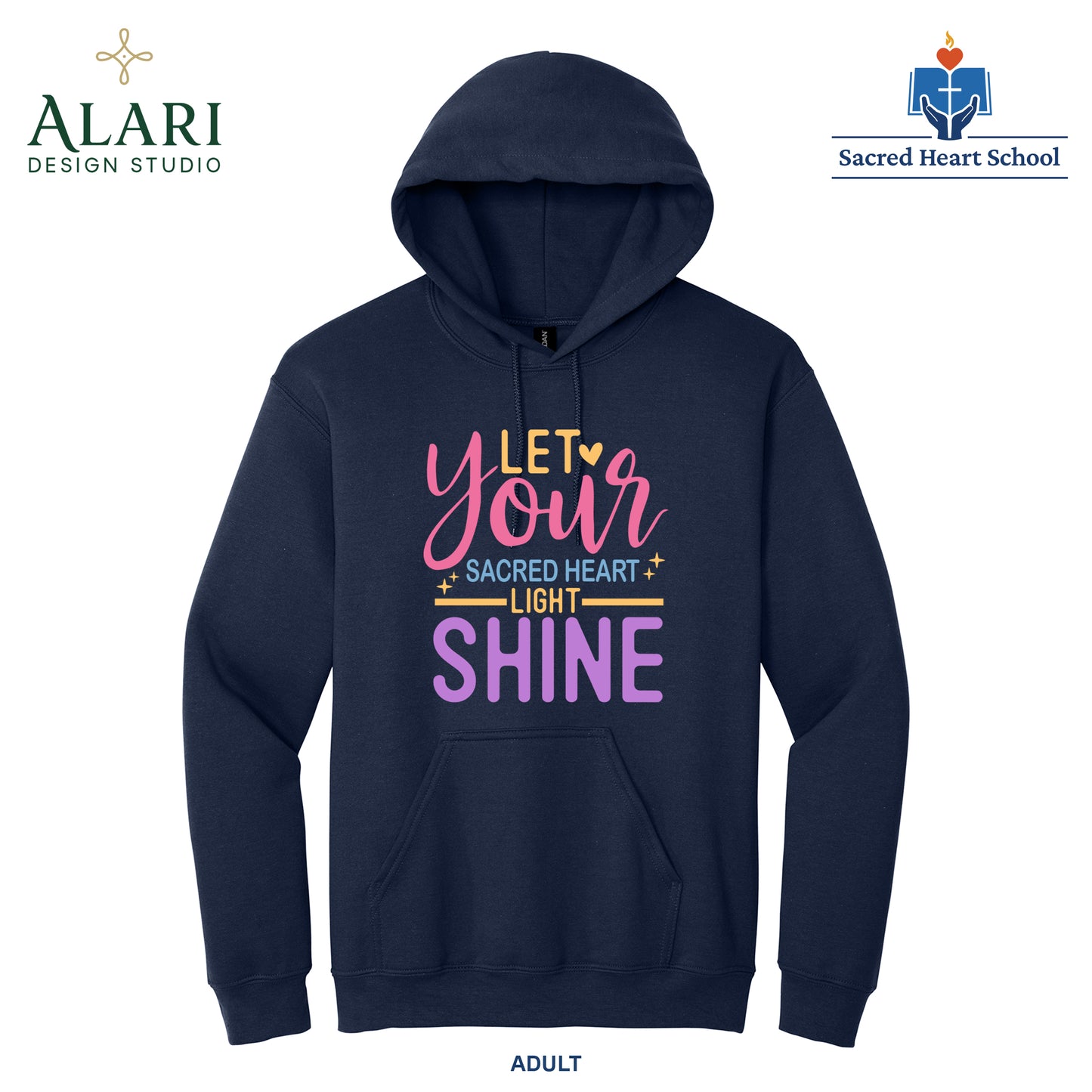 Sacred Heart Let your Light Shine Tee, Shirt, Sweatshirt
