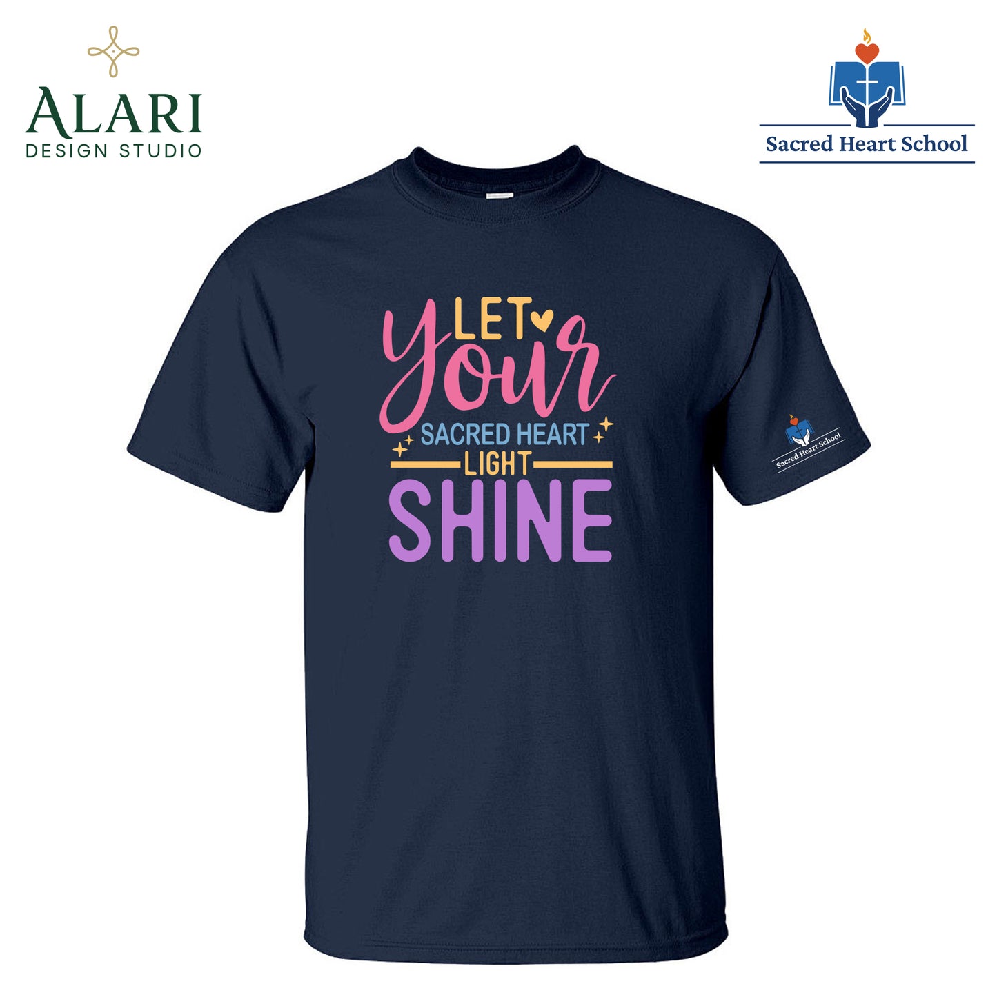 Sacred Heart Let your Light Shine Tee, Shirt, Sweatshirt