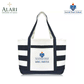 Sacred Heart Blue and White Striped Tote